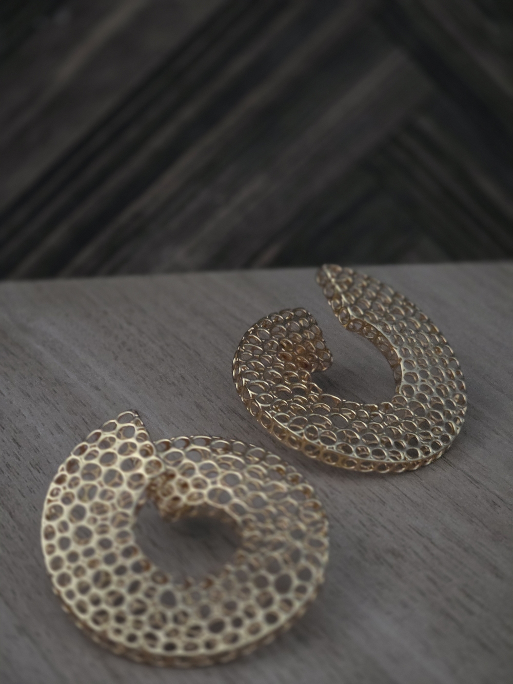 Textured Gold Open Hoop Earrings for Women